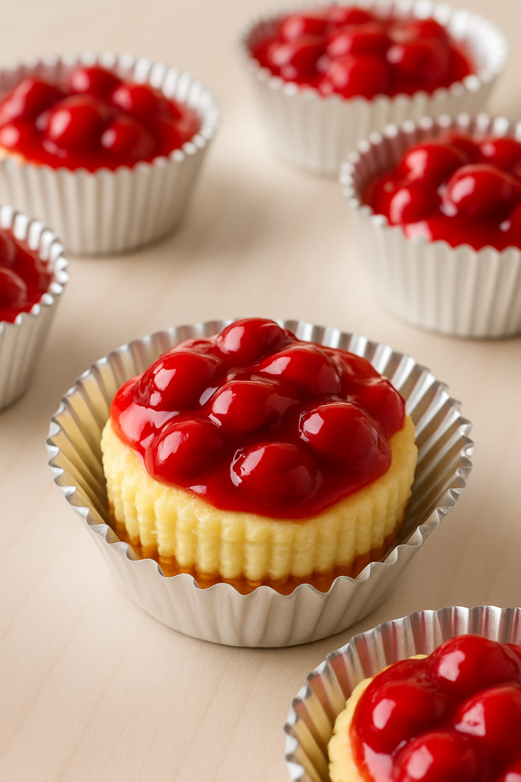 How to Make Mini Cherry Cheesecakes