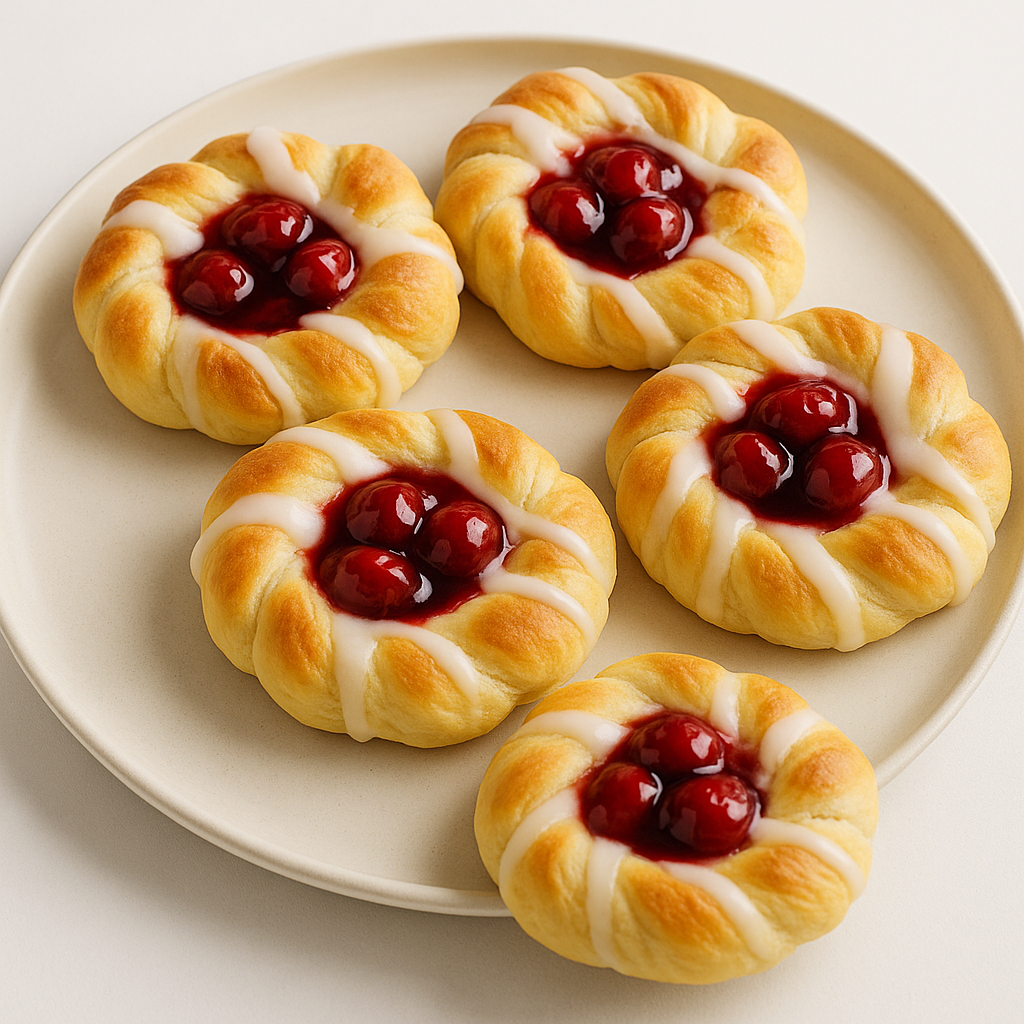 Overnight Cherry Danish — Soft, Buttery & Bakery-Quality